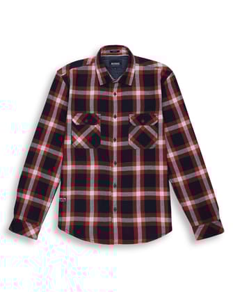 INDIGO PLAIDS SHIRT IN RED-M