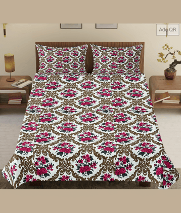 Finesse Decor Poly Cotton 1 Single Bedsheet with 2 Pillow Covers ( Light Blue )