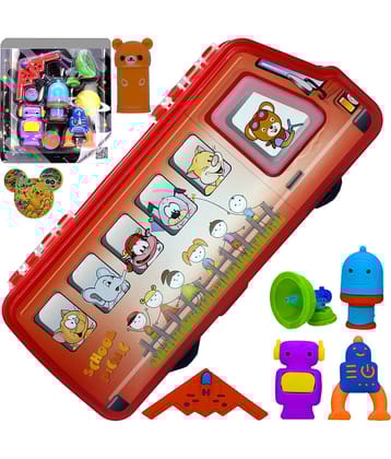 Eraser + Pencil  Sharpeners + Pencil Box Pouch Cases