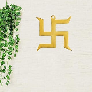 Astro-D Brass Gold Hanging Trishakti Yantra for Car Home Wall Decor, (Gold, Brass)
