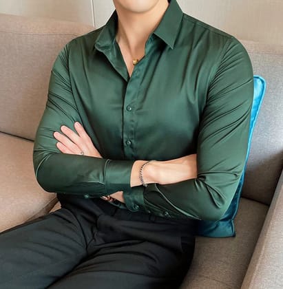 Old Money Premium Dark Green Shirt by Italian Vega®-M-38