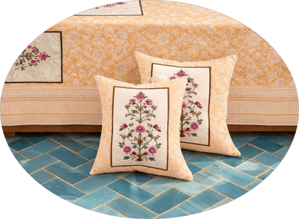 DHRUVINSRI Combo of 3 Single Bedsheets (60x90 in) & 3 Pillow Covers – Bamboo Cotton, Ultra Soft,Floral Printed Bed Sheets, Diwan & Sofa Covers