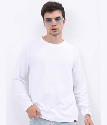Ketch Pack of 1 Polyester Oversized Fit Men's T-Shirt ( White )