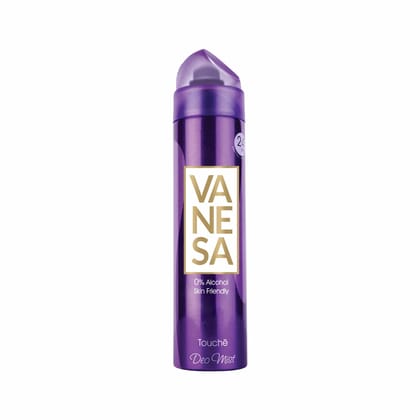 Vanesa Touche Deo Mist, 0% Alcohol | Skin Friendly | 24 hours Lasting Protection | 150 ml | For Women