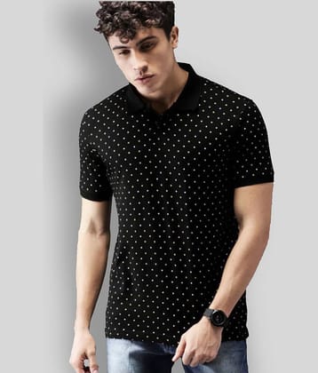 Leotude Pack of 1 Cotton Blend Regular Fit Men's T-Shirt ( Black )