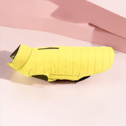 Dog Puffer Jacket - Yellow-XS