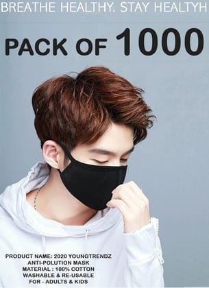 Young Trendz Air-Shield Anti-pollution Mask (Pack of 1000)