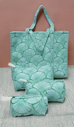 Tote Bag with set of 3 Pouches
