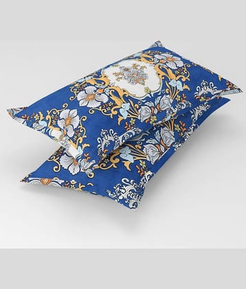 gharsaaz - Pack of 2 Poly Cotton Abstract Printed Standard Size Pillow Cover ( 68.58 cm(27) x 43.18 cm(17) ) - Multi-Colour