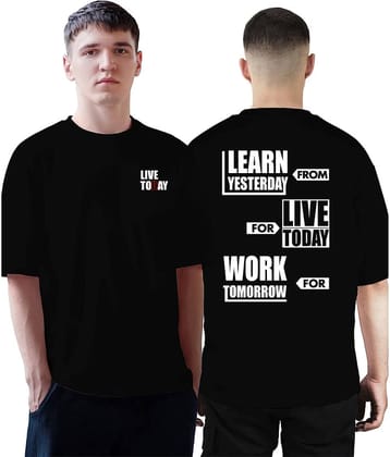 VEE SAA Cotton Regular Fit Printed Half Sleeves Men's Round T-Shirt - Black ( Pack of 1 )