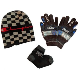 Minha Fashion Women Solid Winter Combo Of Wollen Cap, Gloves and Ankle Socks_CLN-T-138