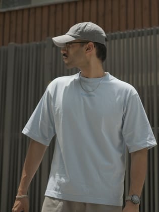 Everyday Oversized Tee - Sky Blue-Extra Small