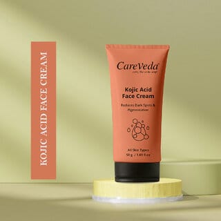 CareVeda Kojic Acid Face Cream  Reduces Dark Spots & Pigmentation, Suitable for All Skin Types, 50gm