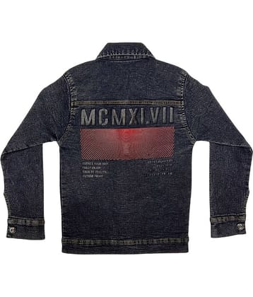 Cremlin Clothing Boys Denim Denim Jacket ( Black , Pack of 1 )