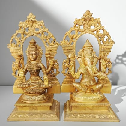 Brass Showpiece Ganesh & Laxmi (BSMAS006)