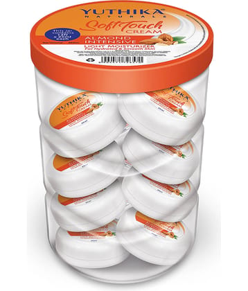 Yuthika Almond Intensive Light Moisturizer Cream 25ml Pack of 12, Non Sticky, Instant Hydration, Deep Nourishment