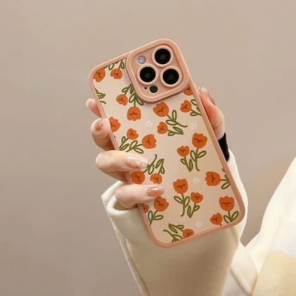 Small Many Orange Floral Flowers Silicone iPhone Case-iPhone X / iPhone XS