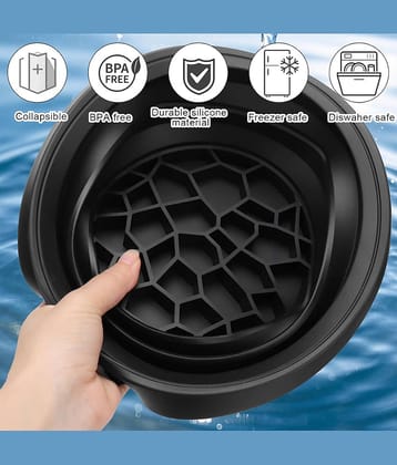 Silicone Ice Facial Bowl for Face Ice Bath Therapy, Reusable Ice Plunge Bowl for Skin Care Routine, Face Cooling Ice Mold for Pore Tightening, Puffiness Reduction and Beauty Spa Treatment