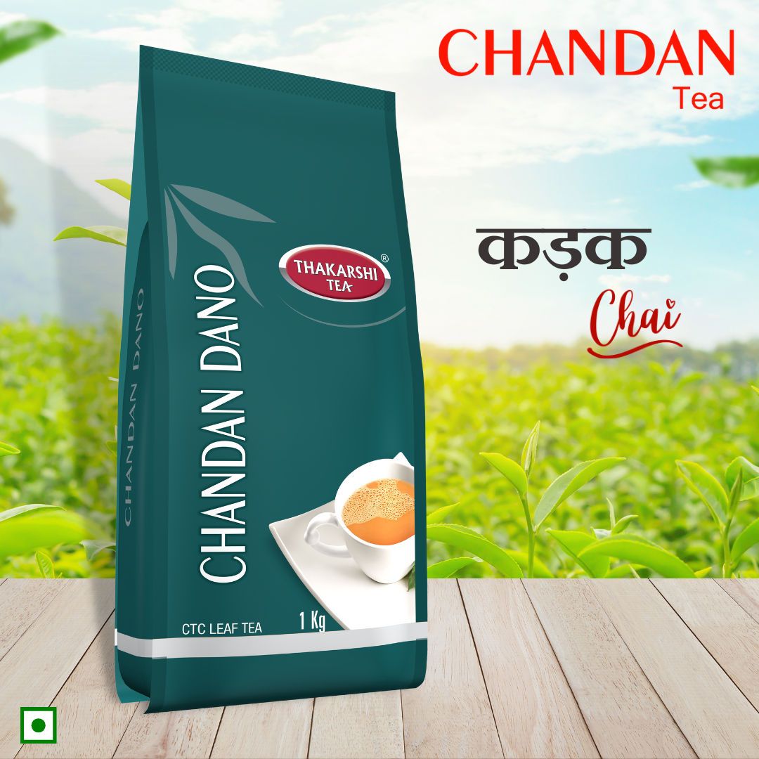 Thakarshi Tea Chandan Tea Dano Unflavoured Black Tea, 1 Kg Pouch