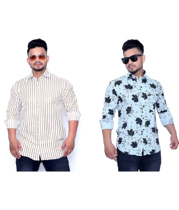 Aish N Ridh Cotton Regular Fit Printed Men's Casual Shirt - Multi ( Pack of 1 )
