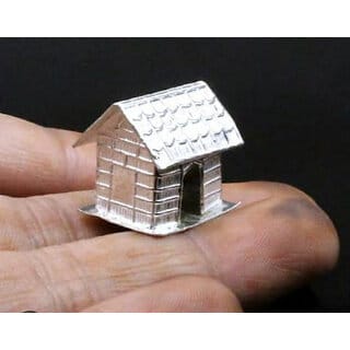 ASTRO-D Silver House/Hut/Ghar/jhopdi/for Vastu Shanti Puja 15 GM., (Green, Silver)