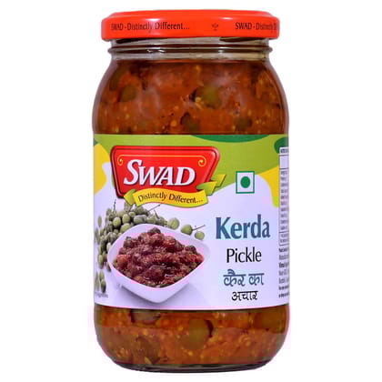 SWAD Traditional and Delicious Tenti Dela Pickles and Pickles and Chutney/ Lesua Gunda Kerda Achar/ Lasode Gunda Pickles and Pickles and Chutney Home Made Rajasthani lasoda Fruit Gujrati achar 400g Pack of 2