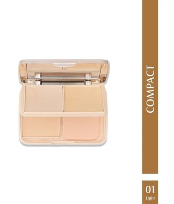 Glam21 Natural Oil-Control 3-in-1 Compact Powder For Long Lasting & Matte Finish Look 27gm Light-01