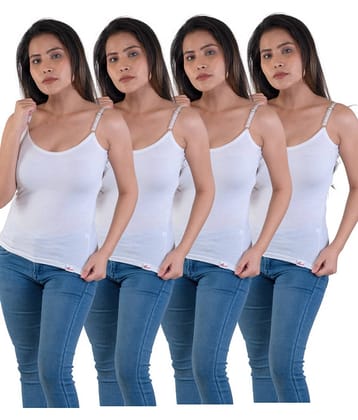 Renox Pack of 4 Cotton Slip ( White )