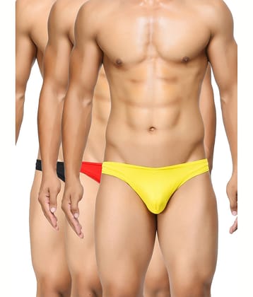 BASIICS By La Intimo Pack of 3 Polyester Briefs For Men's ( Multicolor )