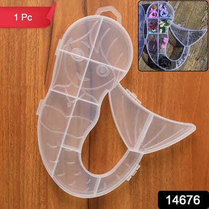 Mermaid Shape Plastic Storage Organizer Box (1 Pc)
