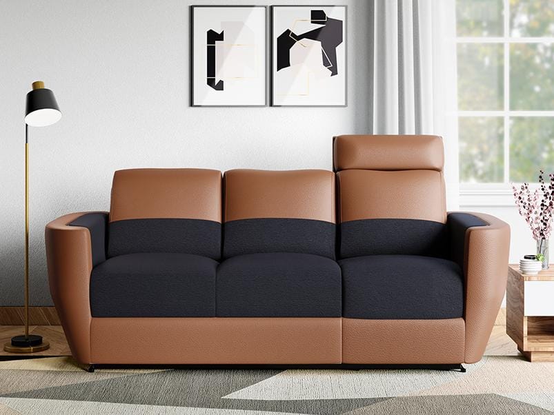 Collet V2 3 Seater Sofa (Fabric, Toffee)