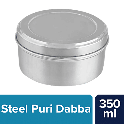 BB Home Storage Container/Puri Dabba - No.7, Stainless Steel, Durable, Rust Proof, 350 ml (1 pc)