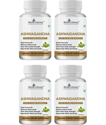 Herbs Library Ashwagandha Extract , Improve Muscles Strength, Energy and Immunity, 60 Capsules