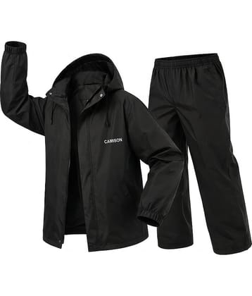 CAMISON Black Polyester Men's Rain Suit Set ( Pack of 1 )