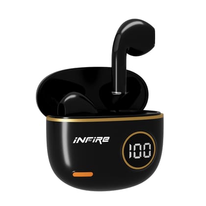 FireBud 61 True Wireless EarBuds upto 30 Hours PlayTime ,Led Display ,5.3 BT Version , IPX 4 , 13mm Driver-White