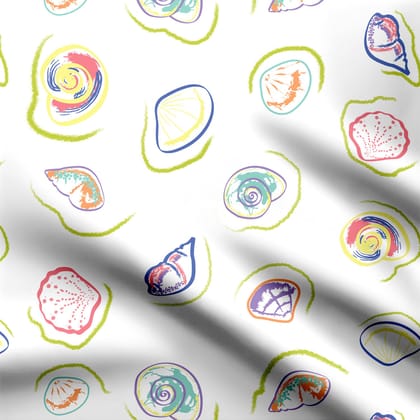 Vibrant pastel shells-Cotton