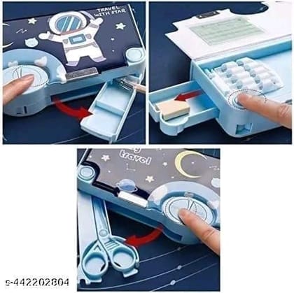 Multifunctional Pencil Box with Compartments for School Kids, Stationery Storage Case, Creative Gift for Boys and Girls