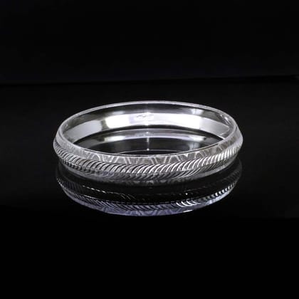 Indian Real Sterling Silver Men's Bangle Sikh Kada pure silver Bracelet-Dia 6 CM (Circ 7.42 Inch)