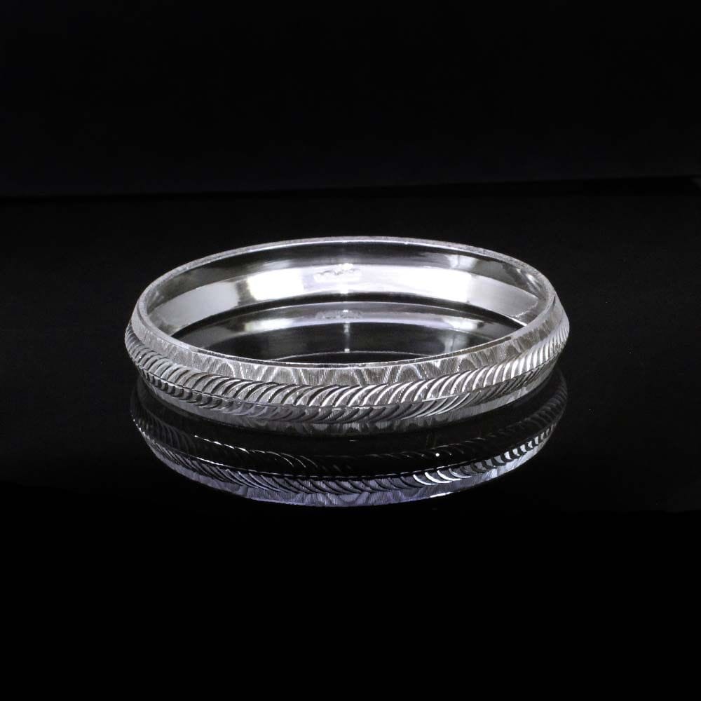 Indian Real Sterling Silver Men's Bangle Sikh Kada pure silver Bracelet-Dia 6 CM (Circ 7.42 Inch)