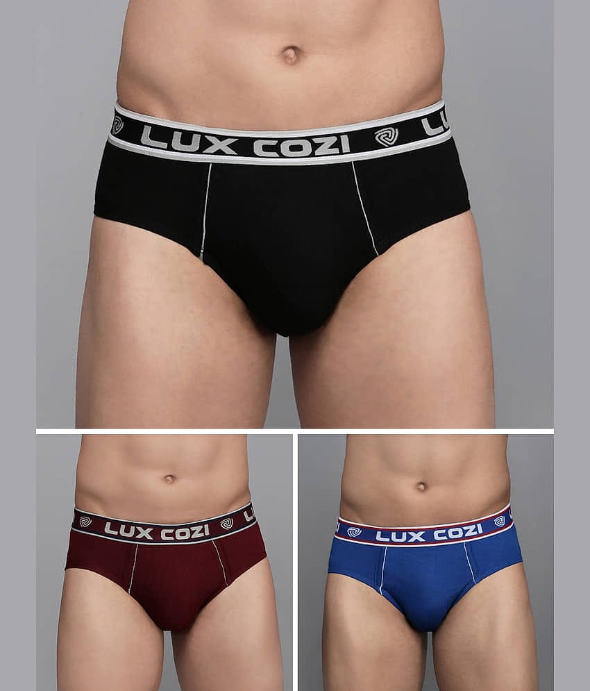 Lux Cozi Pack of 3 Cotton Blend Briefs For Men's ( Multicolor15 )