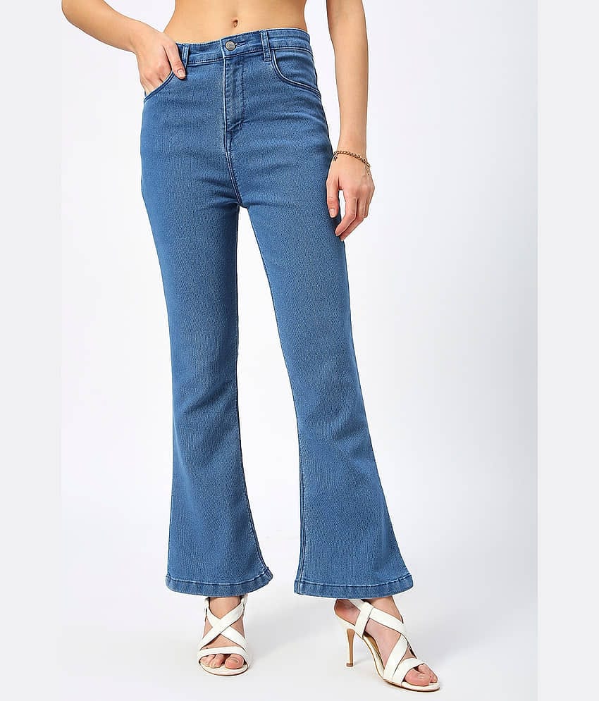 HJ HASASI - Blue Denim Bootcut Women's Jeans ( Pack of 1 )