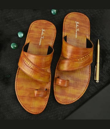 John Karsun - Beige Men's Leather Slipper