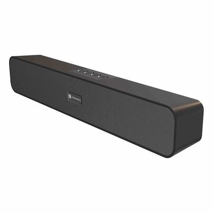 Portronics Decibel 24, 10W Bluetooth Soundbar Speaker with in Built Mic, HD Sound, Bluetooth 5.3 or USB or TF Card or Aux in, Soundbar for Phone or Laptop or Tablets, Type C Fast Charging (Black)