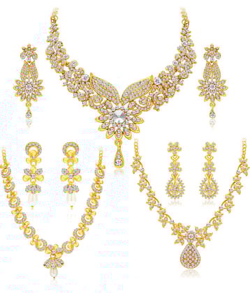Sukkhi Alloy Golden Traditional Necklaces Set Choker