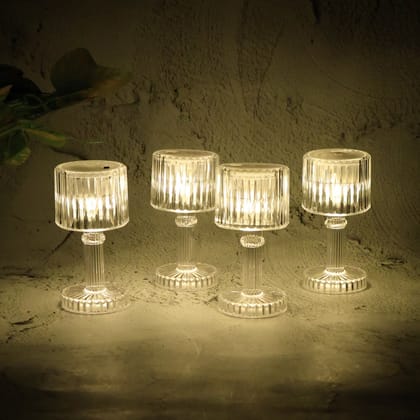 Set of 4 LED Crystal-Effect Table Lamps_assorted colour