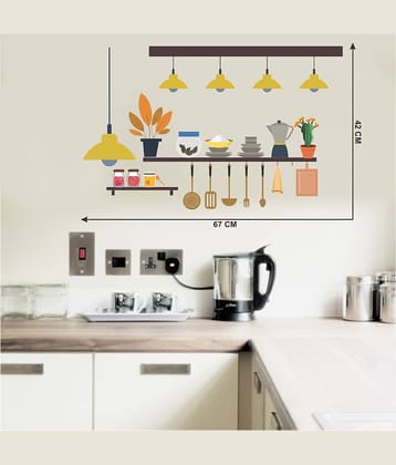 Sticker Studio Kitchen Utensils Foods & Beverages Sticker ( 48 x 58 cms )