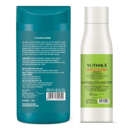 Yuthika Professional Blonder Powder 250g with Hair Color Developer 20 Volume (6%) 500ml Yuthika Professional Blonder Powder 250g with Hair Color Developer 20 Volume (6%) 500ml