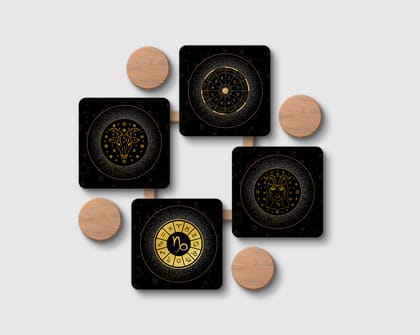'CAPRICON -ZODIAC SIGN' Coaster Set of 4