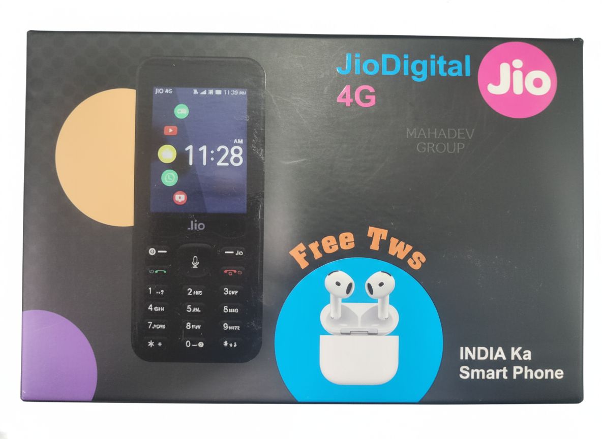 Jio phone F320B 4G combo offer with back cover and Tws