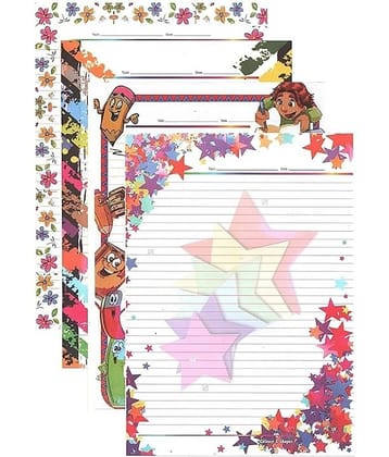 freedy A4 Designer Sheets for Project Design Print Sheets 40 Papers for Projects One Side Ruled Multipurpose Designer Colored Art & Craft Sheets